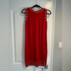 Michael Kors Red Studded Holiday Mini Dress